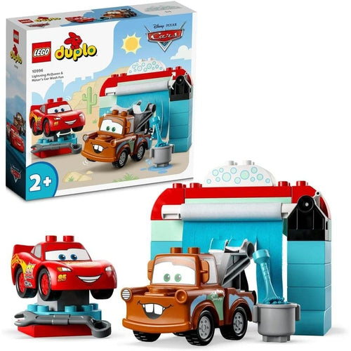 LEGO DUPLO ) Disney and Pixar’s Cars Lightning McQueen ' s Car Wash Fun 10996 (29 Pieces) | مجموعة البناء للأطفال من سن 4+