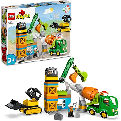 LEGO® DUPLO® ٹاؤن کنسٹرکشن سائٹ 10990 بلڈنگ سیٹ | 2+ سال کے بچوں کے لیے 61 ٹکڑوں کا تعمیراتی سیٹ 