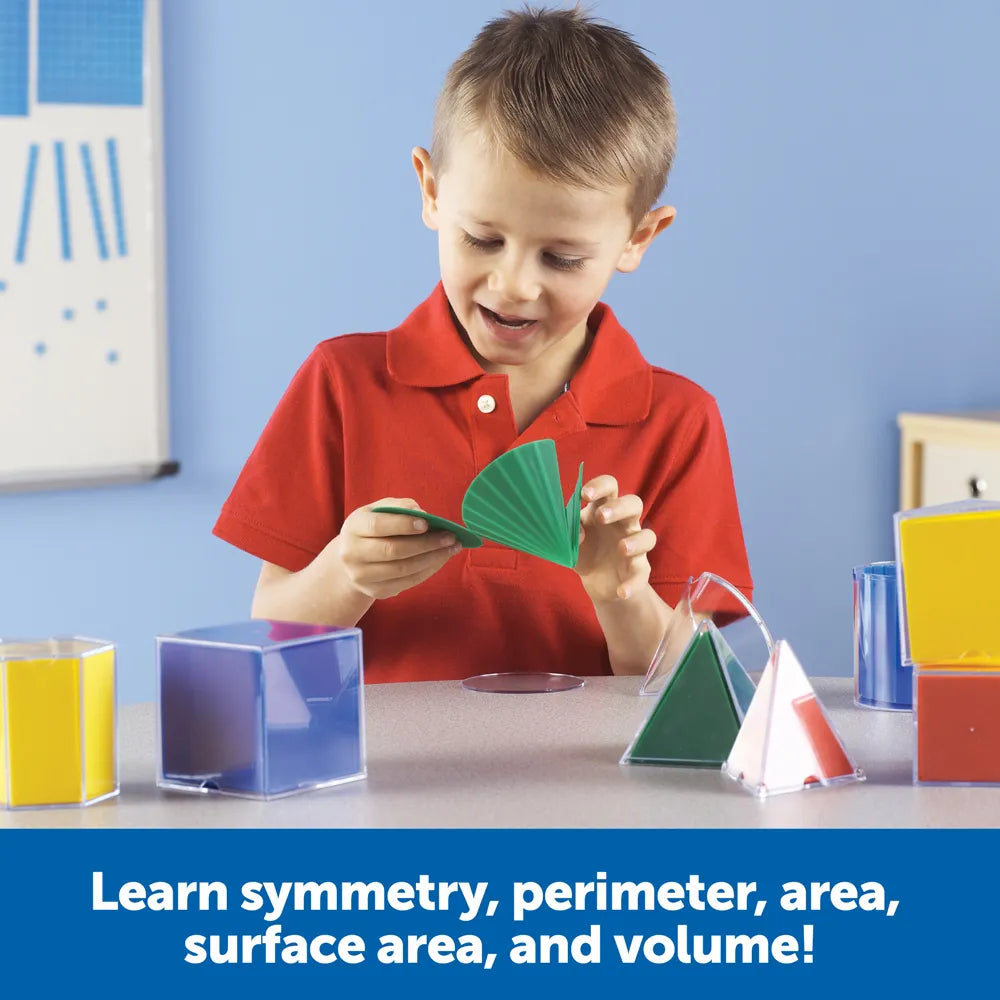 Learning Resources Folding Geometric Shapes - LER0921 | 16 pcs Math Educational Kit for kids Age 7+