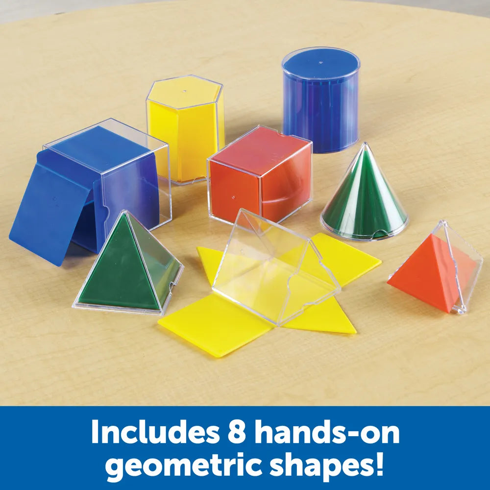 Learning Resources Folding Geometric Shapes - LER0921 | 16 pcs Math Educational Kit for kids Age 7+