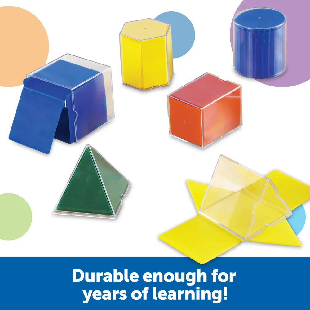 Learning Resources Folding Geometric Shapes - LER0921 | 16 pcs Math Educational Kit for kids Age 7+