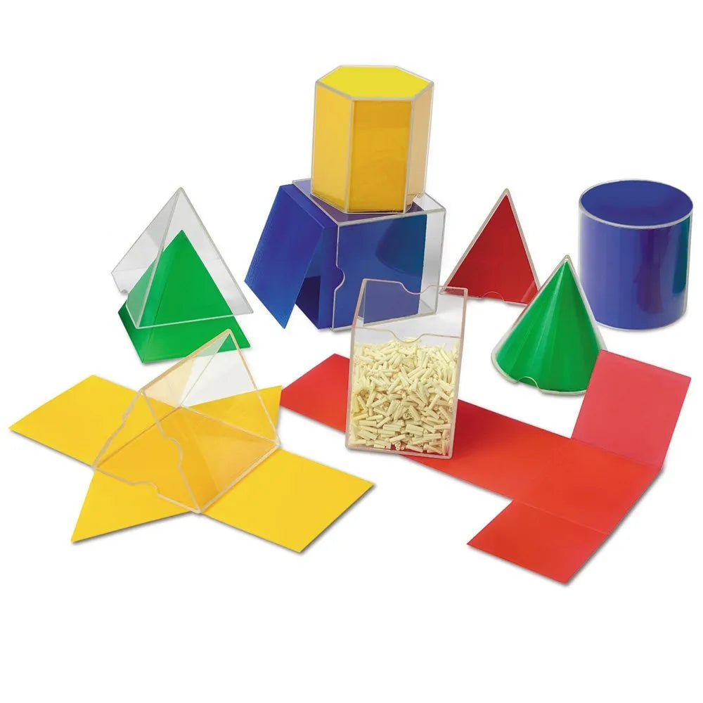 Learning Resources Folding Geometric Shapes - LER0921 | 16 pcs Math Educational Kit for kids Age 7+