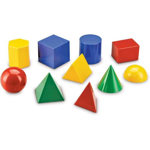 Large Plastic Geometric Shapes | 10 Pcs Math Set by Learning Resources US | Age 5+