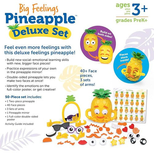 مجموعة Big Feelings Pineapple Deluxe من Learning Resources | ألعاب اجتماعية وعاطفية للأطفال من سن 3 سنوات فما فوق 