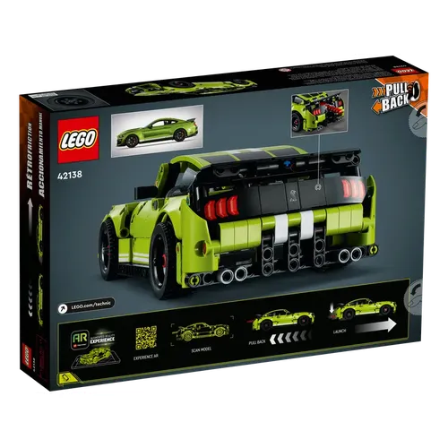 Lego Technic Ford Mustang Shelby GT500 - 42138 | 544 pcs Pull Back Toy Race Car Construction Set for Kids Age 9+
