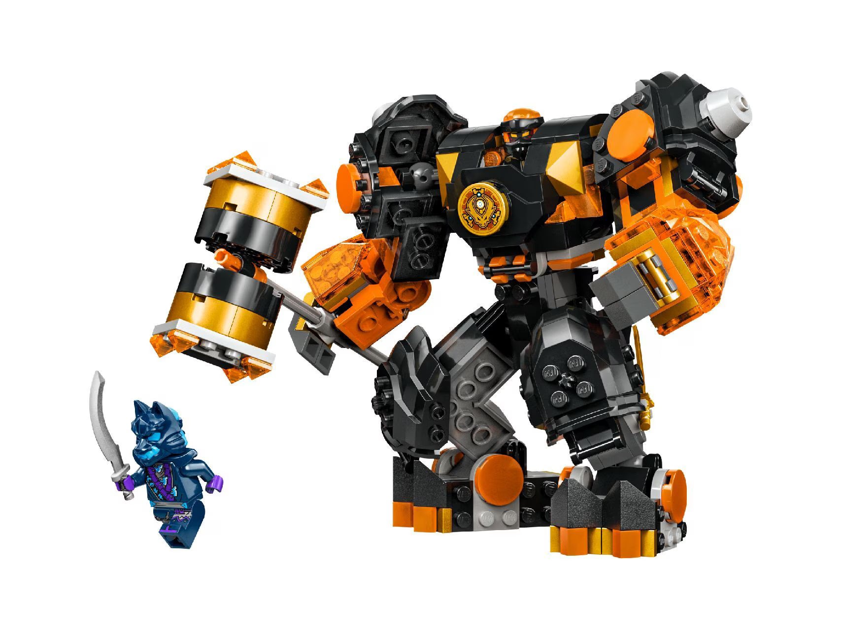 Lego Ninjago Dragons Rising - Cole's Elemental Earth Mech - 71806 | Customisable Action Figure Battle Toy With Cole Minifigure | 235 pcs construction set for Kids Age 7+