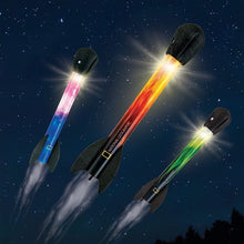 Load image into Gallery viewer, Light-Up Air Rockets with launch base and foot pump | Science set by National Geographic | Age 6+
