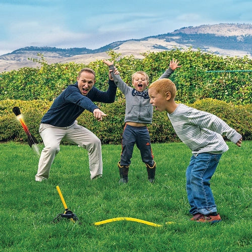 لانچ بیس اور فٹ پمپ کے ساتھ لائٹ اپ ایئر راکٹ | نیشنل جیوگرافک کی طرف سے مقرر کردہ سائنس | عمر 6+ 