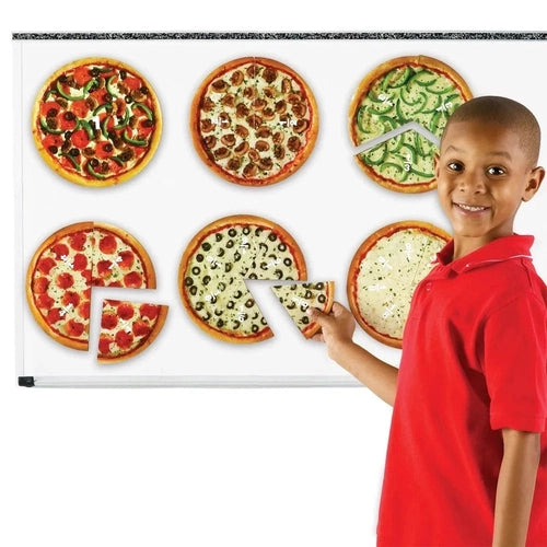 Magnetic Pizza Fractions | 24-Piece Math Set by Learning Resources US | Age 6+