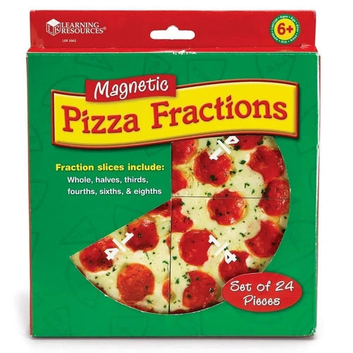 Magnetic Pizza Fractions | 24-Piece Math Set by Learning Resources US | Age 6+