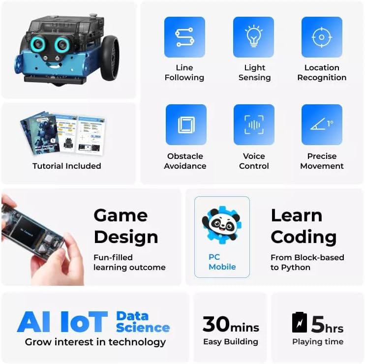 Makeblock mBot2 | Hands-on and Logical Thinking Skills with a Buildable Coding Robot | Tech / Eng Educational Set for Kids Age 8+