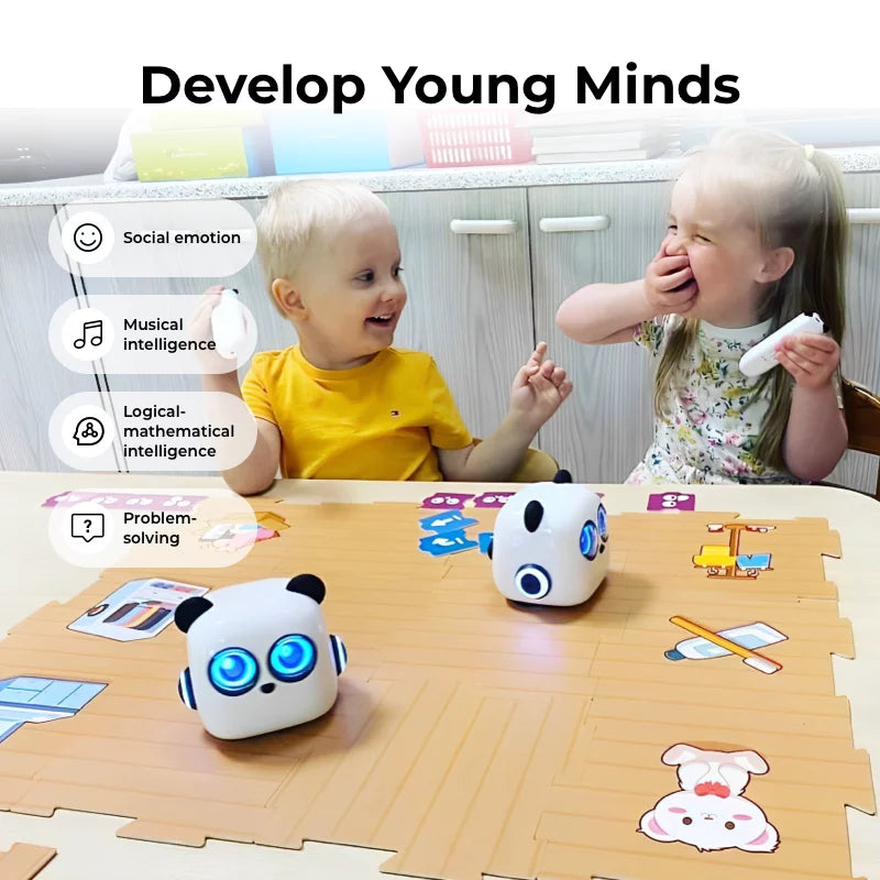 Makeblock mTiny: Smart Panda Robot for Preschoolers to Learn Coding, Math, Language... | Tech / Eng Educational Set for Kids Age 3+
