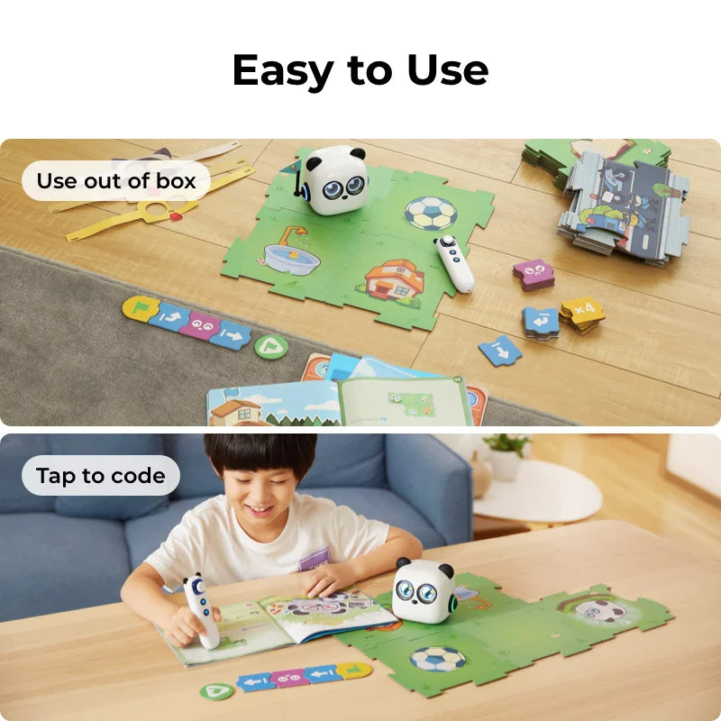 Makeblock mTiny: Smart Panda Robot for Preschoolers to Learn Coding, Math, Language... | Tech / Eng Educational Set for Kids Age 3+