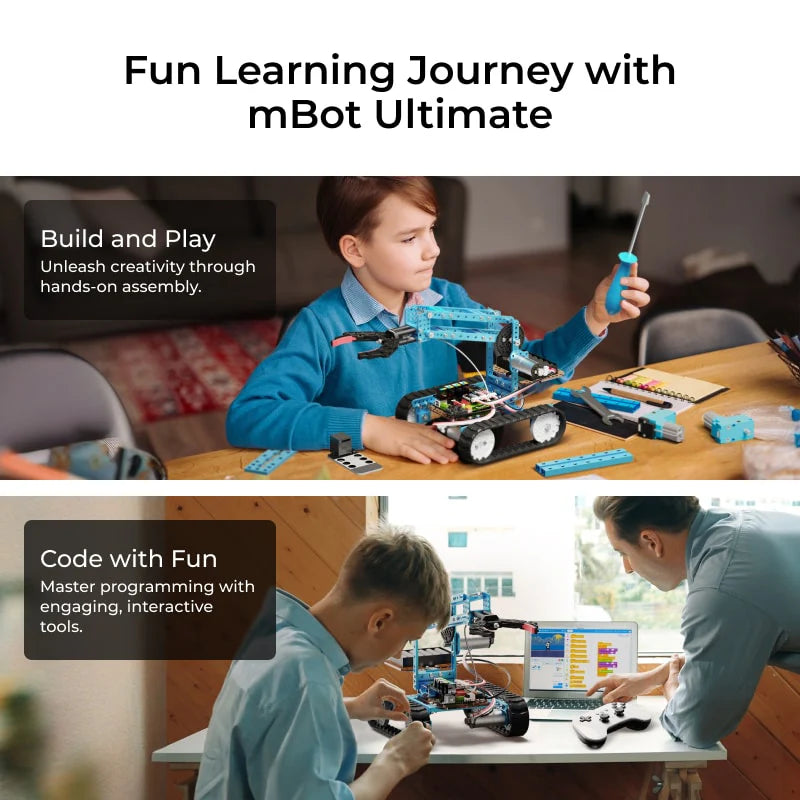 Makeblock mBot Ultimate: 10-in-1 Robot Building Kit for Students | Tech / Eng Educational Set for Kids Age 12+