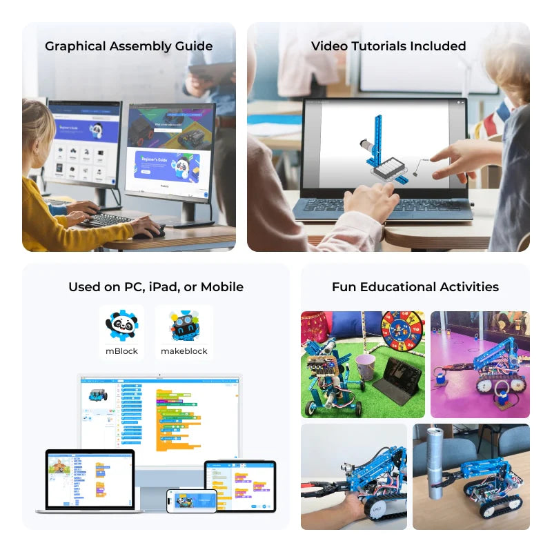 Makeblock mBot Ultimate: 10-in-1 Robot Building Kit for Students | Tech / Eng Educational Set for Kids Age 12+