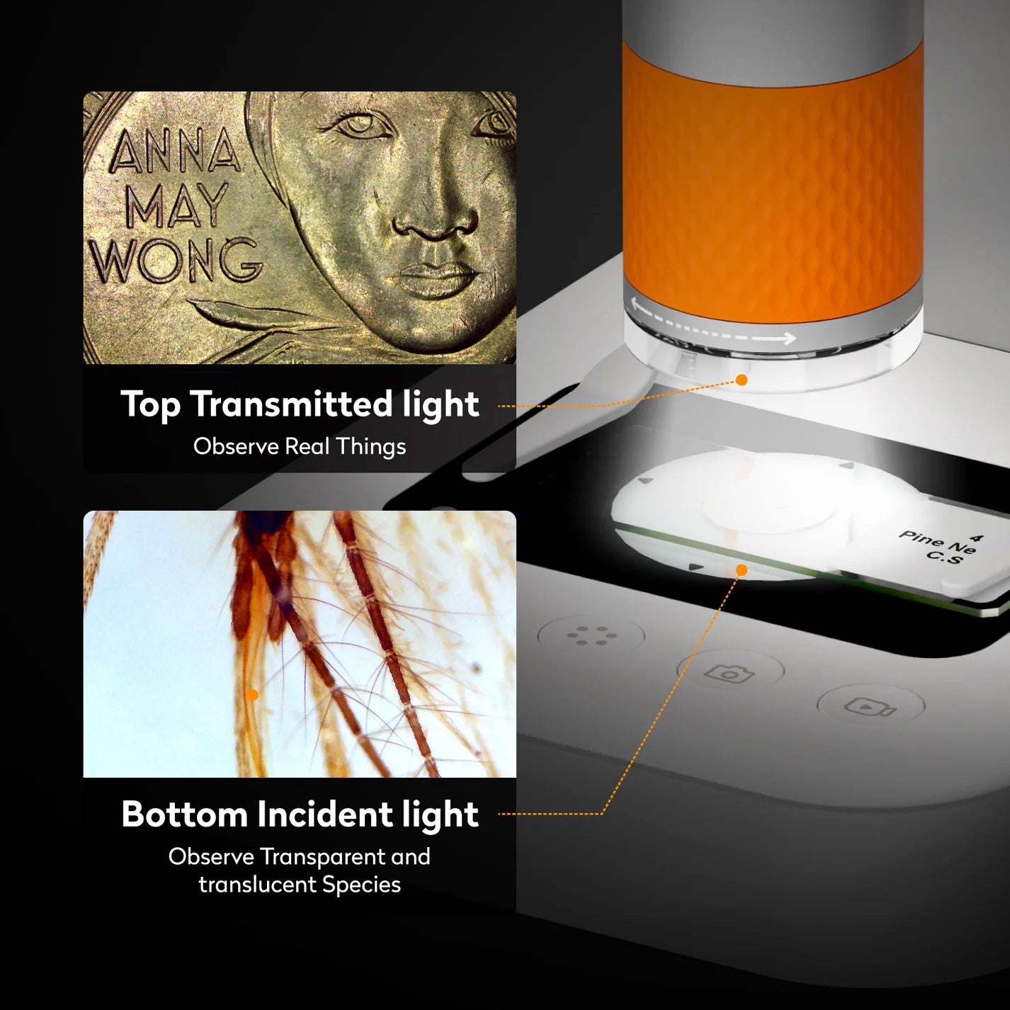MatataStudio MX2-AS Digital Microscope - 100x-1600x | Science STEM Kit for Kids Age 6+