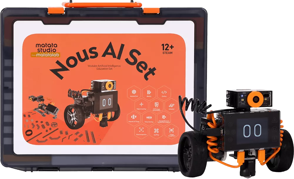 MatataStudio Nous AI Set - A Modular Artificial Intelligence Educational Robot | Tech / Eng STEAM Kit for Kids Age 12+