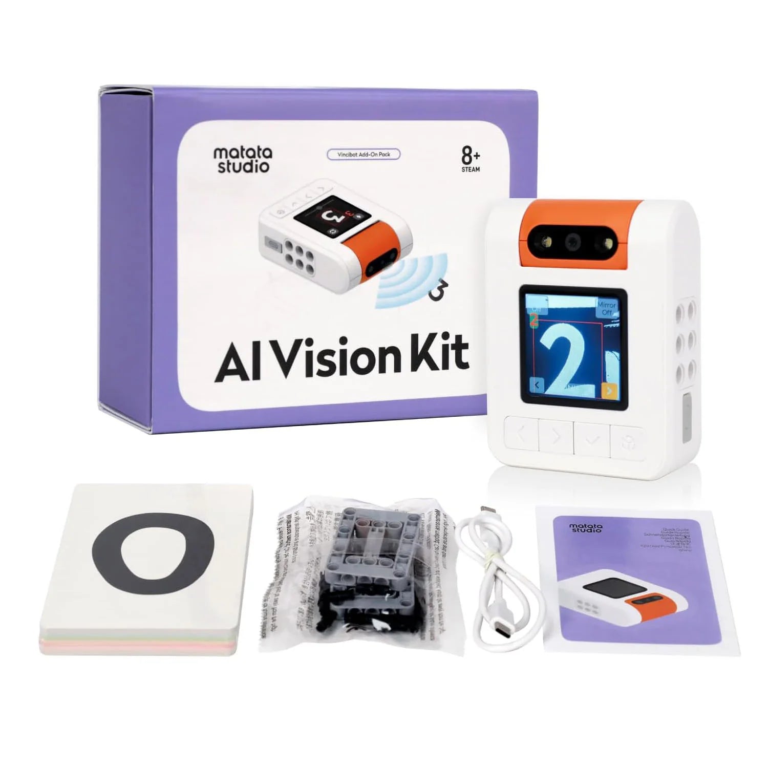 MatataStudio AI Vision Kit | Add-ons for VinciBot, incorporating advanced AI functionalities for Kids Age 8+