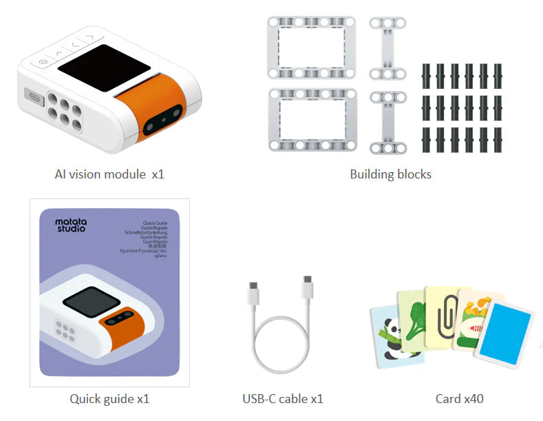 MatataStudio AI Vision Kit | Add-ons for VinciBot, incorporating advanced AI functionalities for Kids Age 8+