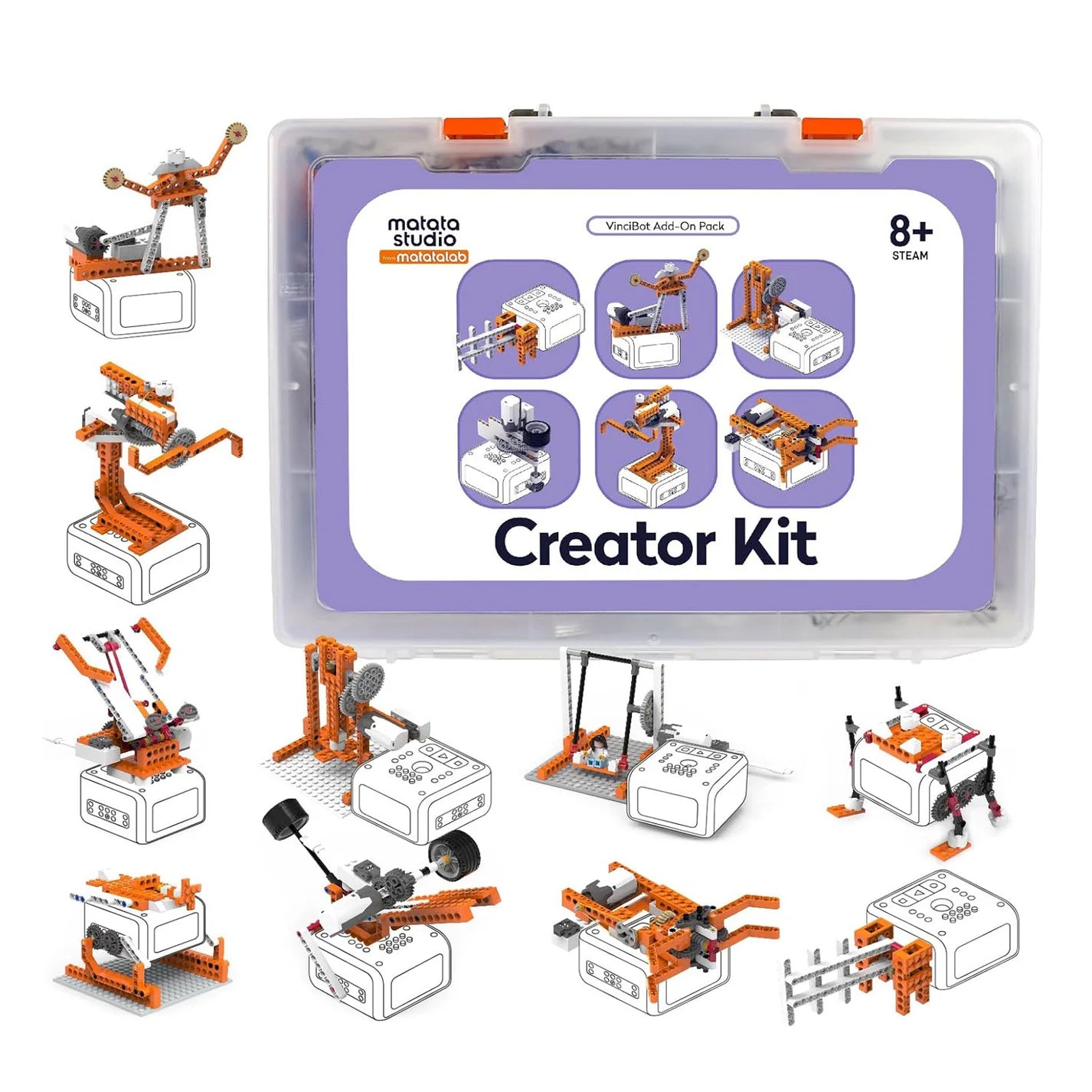 MatataStudio Creator Kit | Add-on Pack for VinciBot, 400+ bricks for Kids Age 8+