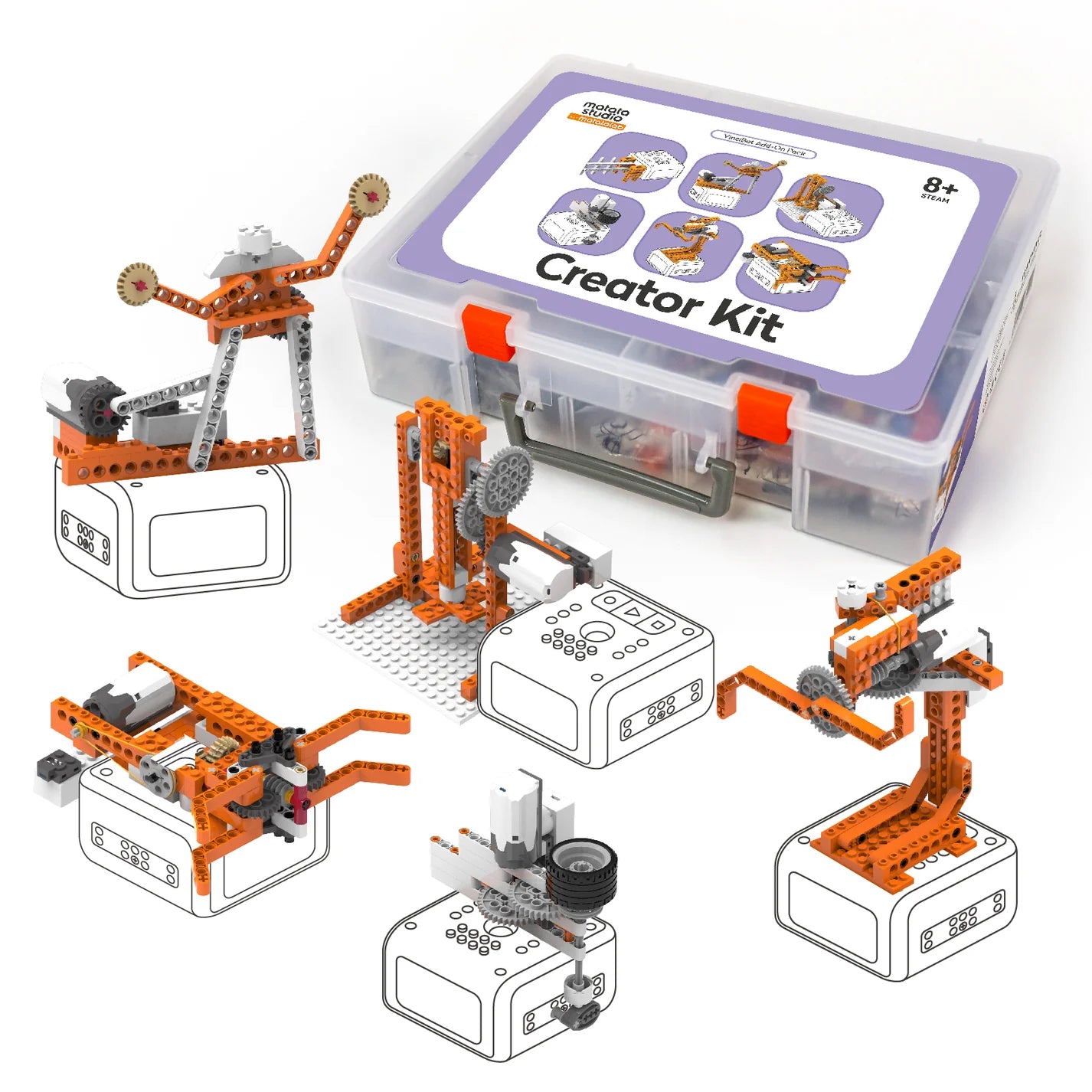 MatataStudio Creator Kit | Add-on Pack for VinciBot, 400+ bricks for Kids Age 8+