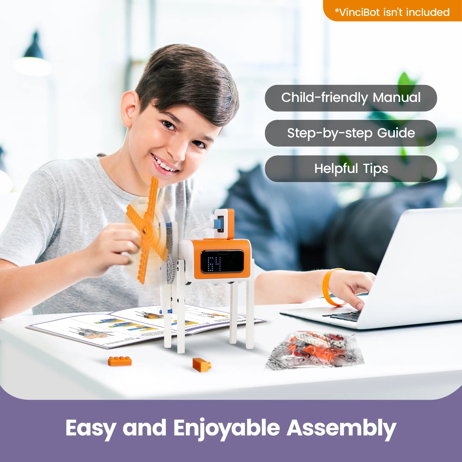 MatataStudio Inventor Kit | Add-ons for VinciBot, 5 Programmable Electronic Modules for Kids Age 8+