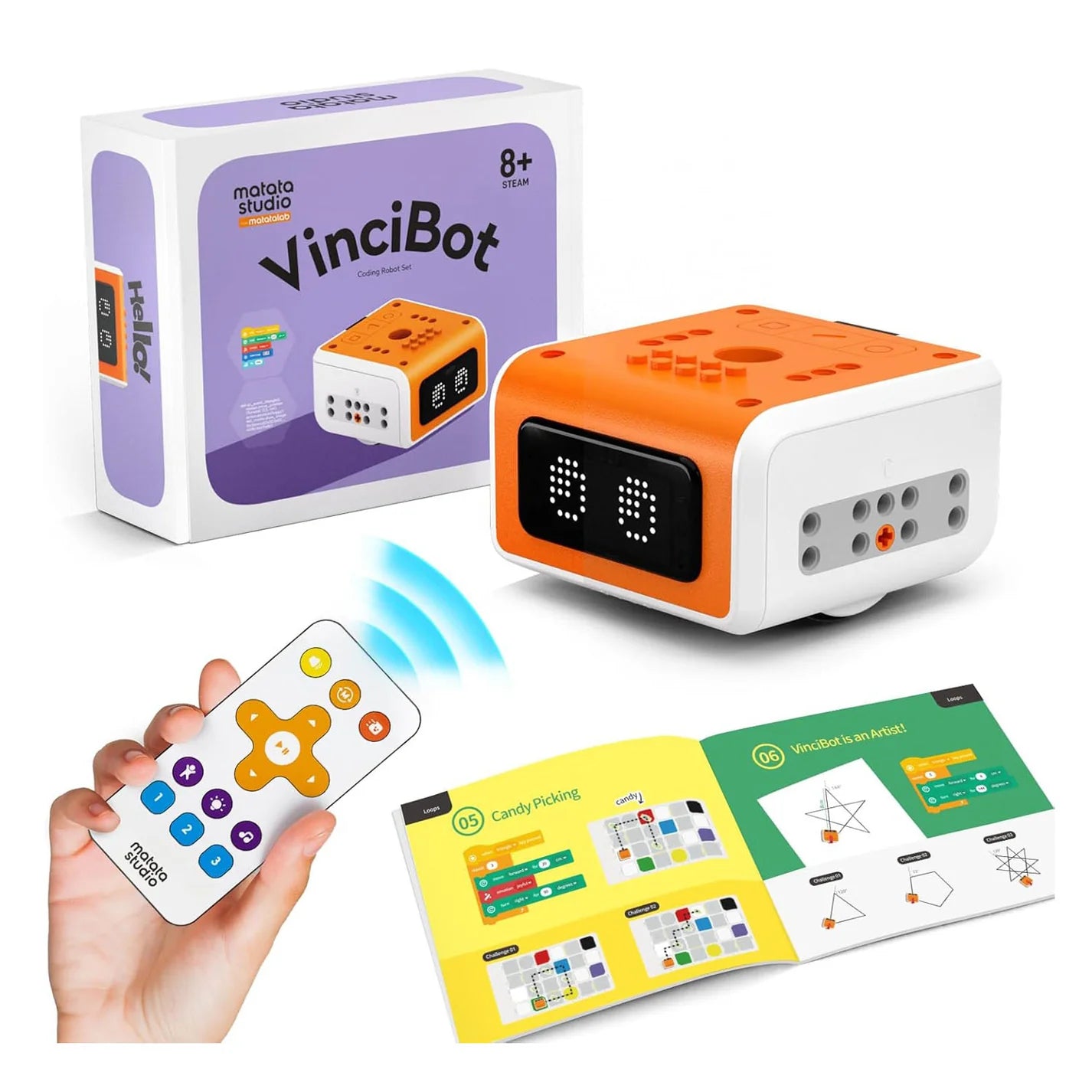 MatataStudio VinciBot Coding Robot | Learn Computer Science & Build Confidence in STEAM Subjects for Kids Age 8+