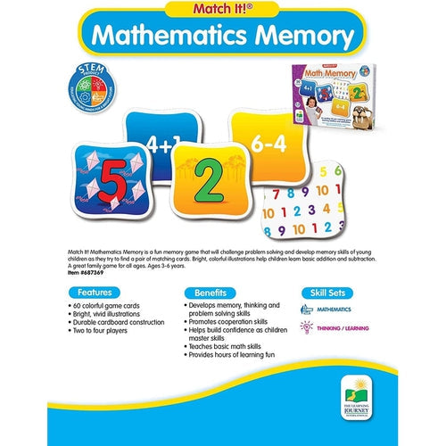 Match It Memory - Mathematics | Math Set by TLJI US | Age 3+