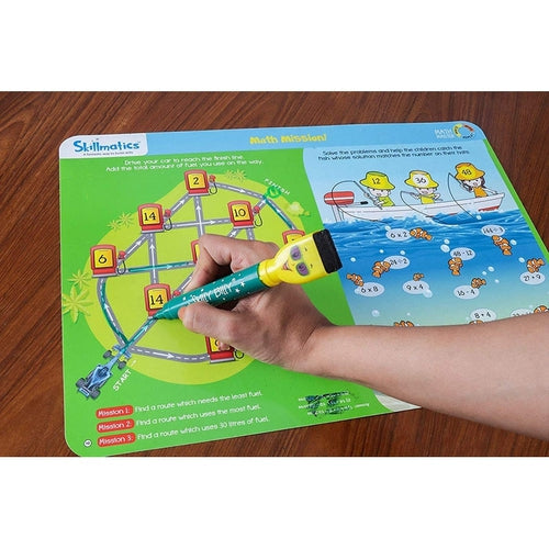 Math Master | Write and Wipe Activity Mats | Mathematics set by SkillMatics IN | Age 6+