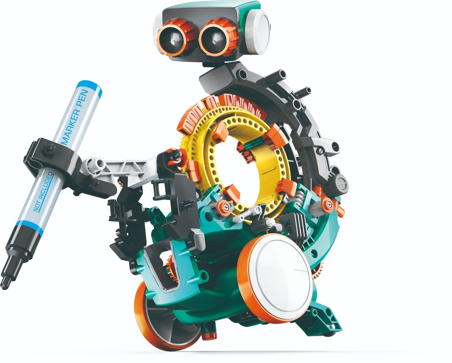 Mech-5, Mechanical Coding Robot Kit - Truly innovative-screenless coding - Elenco / Teach Tech | TTC-895 STEM educational toy for kids Age 10+