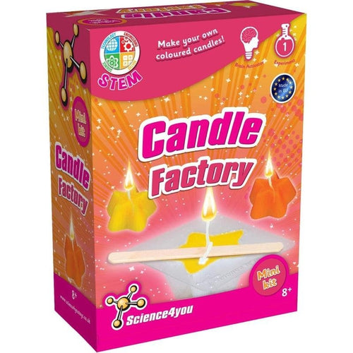 Mini Candle Factory | Includes Wax, tools, and guide | Educational Science Set by Science4You PT | Age 8+