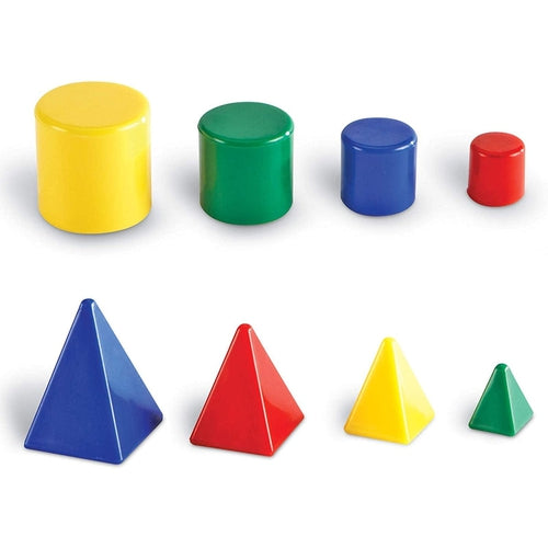 Mini Relational GeoSolids | 32-Piece Math Geometric Shapes by Learning Resources US | Age 5+