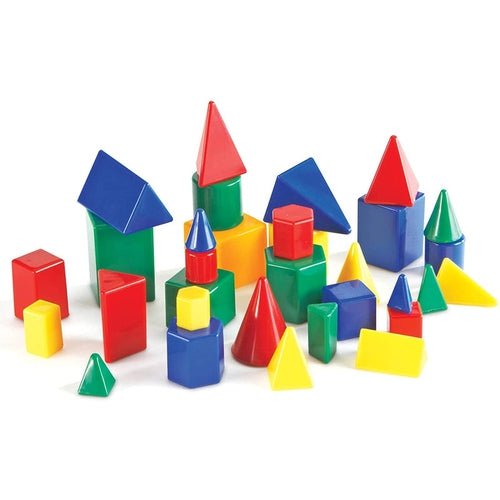 Mini Relational GeoSolids | 32-Piece Math Geometric Shapes by Learning Resources US | Age 5+