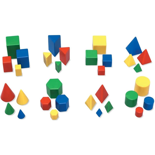 Mini Relational GeoSolids | 32-Piece Math Geometric Shapes by Learning Resources US | Age 5+