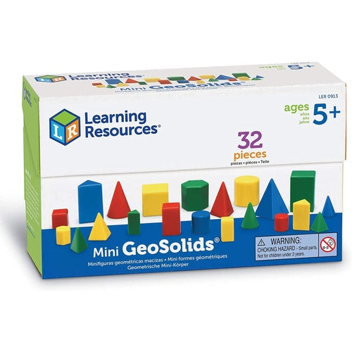 Mini Relational GeoSolids | 32-Piece Math Geometric Shapes by Learning Resources US | Age 5+