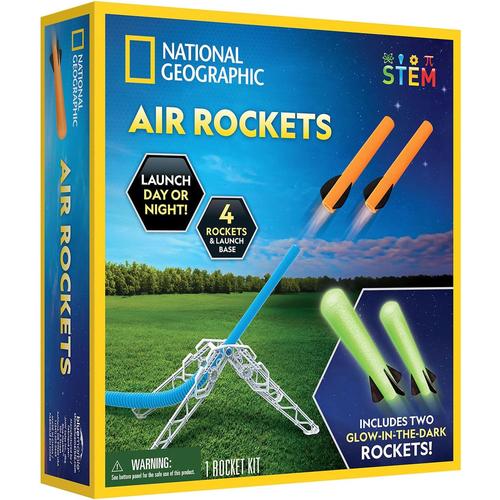 National Geographic Air Rockets - RTROCKET | Great Outdoor Game includes 4 rockets for Kids Ages 8+