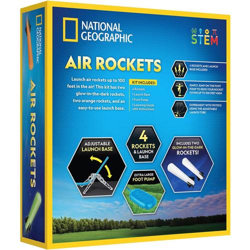National Geographic Air Rockets - RTROCKET | Great Outdoor Game includes 4 rockets for Kids Ages 8+