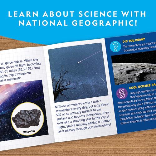 National Geographic Glow-In-The-Dark Meteor | Create 2 Glowing, Bouncy Metor Balls, Science Set for Kids Age 8+