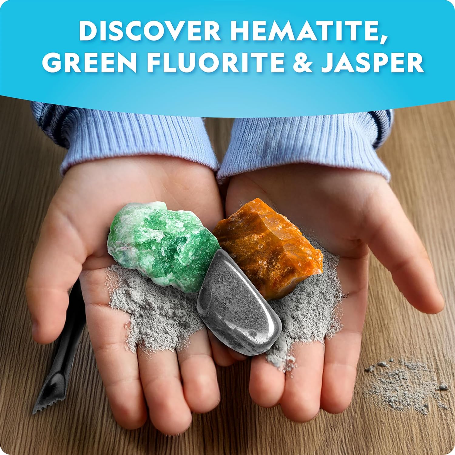 National Geographic Outer Space Dig Kit - 5 real Rocks & GEMS | Science Edu Toy Set for kids Age 8+