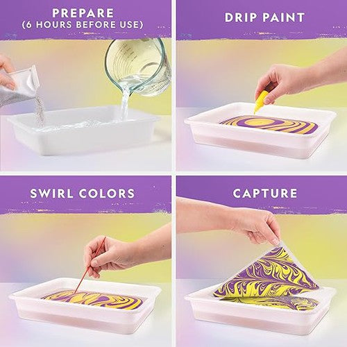 Paint Marbling Craft Kit | Arts and Craft Kit by National Geographic for kids Age 6+