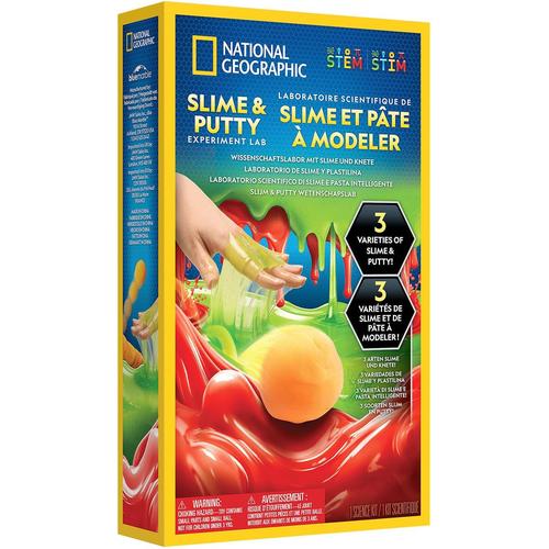 Supper Slime & Putty Experiment Lab - CRSLIMEPTY6L | Fun Art/Craft Toy Set by National Geographic for Kids Ages 6+
