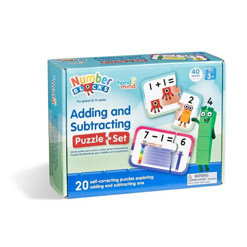 Numberblocks Adding and Subtracting Puzzle Set | 40 pcs Math Set by Hand2Mind US | Educational Toy for Kids Age 3+