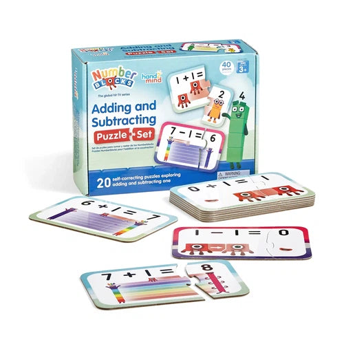 Numberblocks Adding and Subtracting Puzzle Set | 40 pcs Math Set by Hand2Mind US | Educational Toy for Kids Age 3+