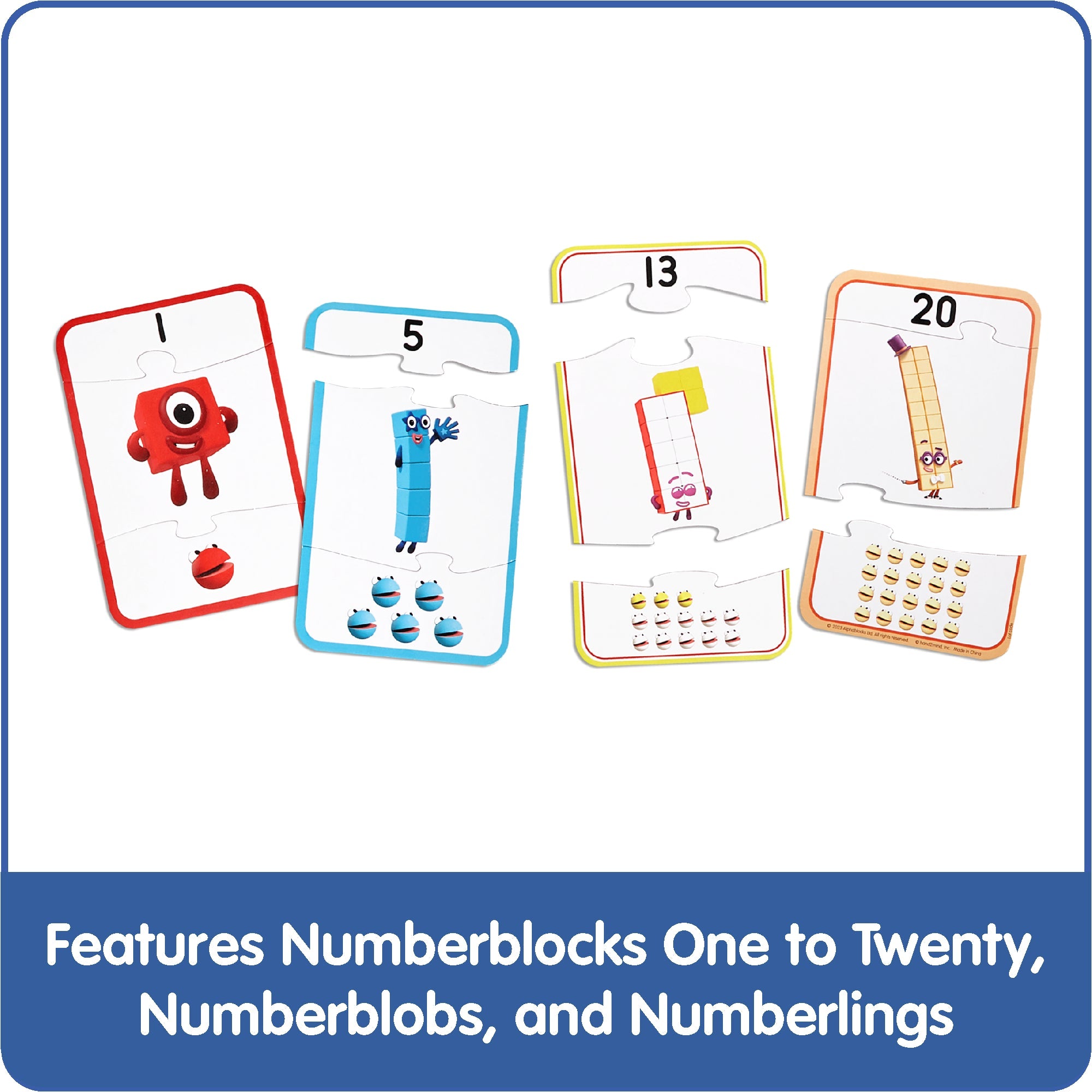 مجموعة ألغاز العد Numberblocks | مجموعة مكونة من 60 قطعة من Hand2Mind US | لعبة تعليمية للأطفال من سن 3 سنوات فما فوق 