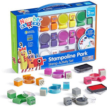 Load image into Gallery viewer, Numberblocks Stampoline Park Stamp Activity Set 32 Pieces | Washable Inks, Arts &amp; Crafts Set by Hand2Mind US for Kids age 3+
