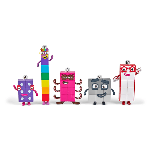 Numberblocks® Friends Six to Ten Figure Pack | Math Collectible Figures by Hand2Mind for Kids Ages 3+