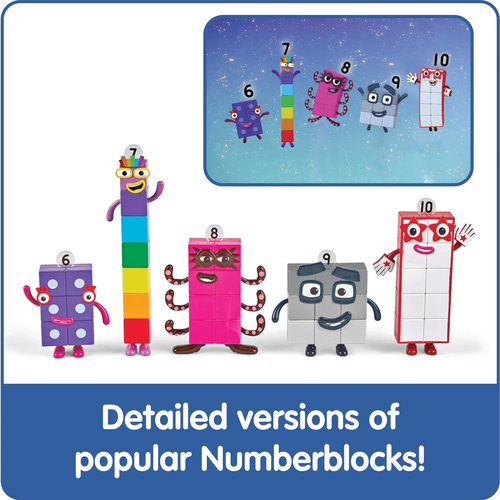 Numberblocks® Friends Six to Ten Figure Pack | Math Collectible Figures by Hand2Mind for Kids Ages 3+