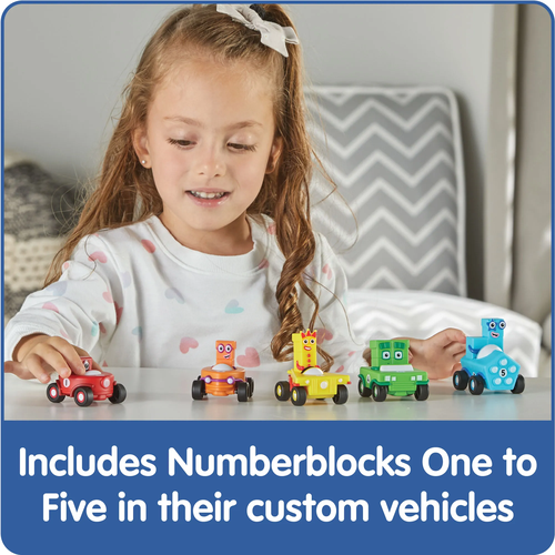 مجموعة من 5 قطع من مركبات Numberblocks® الصغيرة | شخصيات رياضية للأطفال من سن 3 سنوات فما فوق