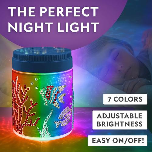 Ocean Night-Light Craft Kit - RTOCEANLT | Decorate with 1000+ GEMS NightLight Art/Craft Toy Set by National Geographic for Kids Ages 8+