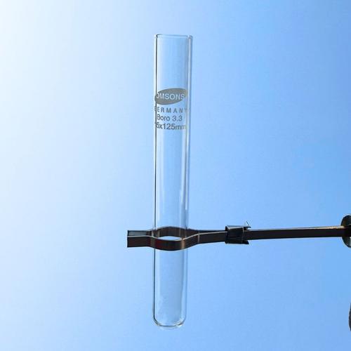 Omsons Test Tube without Rim 15x125, 13 ML - Boro 3.3 glass | Set of 10 pcs, Science Lab Glassware Educational Kit